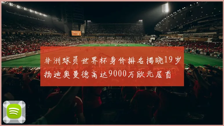 非洲球员世界杯身价排名揭晓19岁扬迪奥曼德高达9000万欧元居首